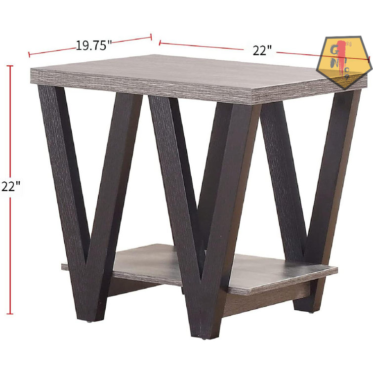 Foundry Select Solid Wood Trestle End Table Wayfair Canada